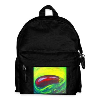 Abstrakte Auberginen Kunst - Kinder Rucksack - Schwarz - Vorne