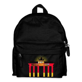 Allemagne Porte de Brandebourg Or Rouge Noir - Sac à dos Enfant - noir - Devant