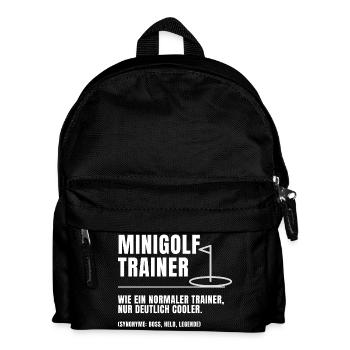 Minigolf Trainer Definition - Kinder Rucksack - Schwarz - Vorne