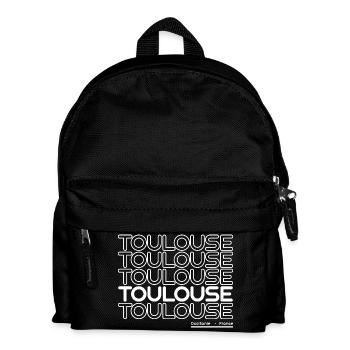 Neon Toulouse lettering - Kids' Backpack - black - Front