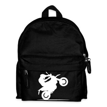 Icône Motorcycle Biker Symbol Wheelie Cross Freestyle - Sac à dos Enfant - noir - Devant
