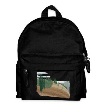Forêt de pins Paysage vallonné avec structure (modific.) - Sac à dos Enfant - noir - Devant
