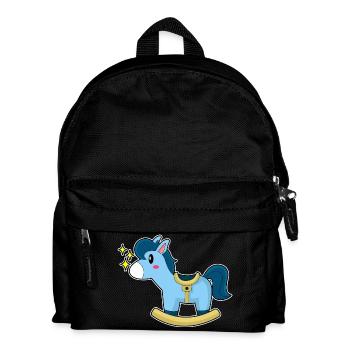 Cute Rocking Horse - Kids' Backpack - black - Front