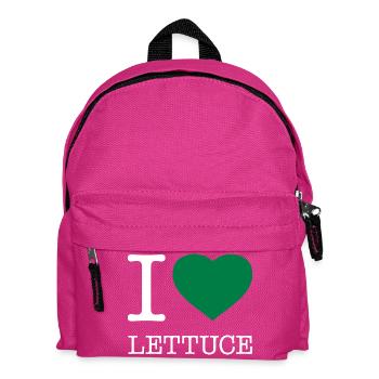 I LOVE LETTUCE Salat - Kinder Rucksack - Fuchsia - Vorne