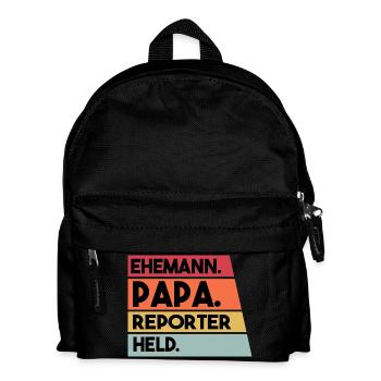Ehemann Papa Reporter Held - Kinder Rucksack - Schwarz - Vorne