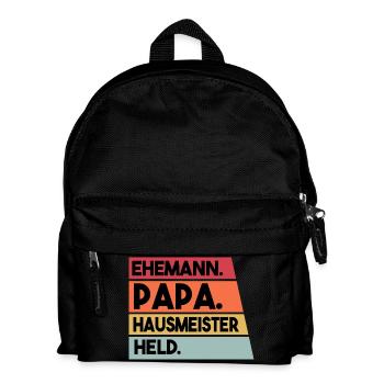 Ehemann Papa Hausmeister Held - Kinder Rucksack - Schwarz - Vorne