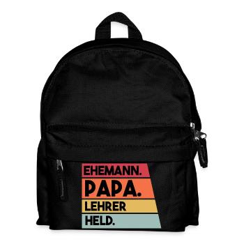 Ehemann Papa Lehrer Held - Kinder Rucksack - Schwarz - Vorne