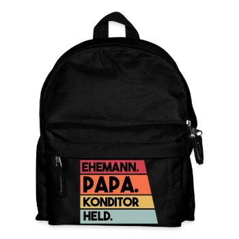 Ehemann Papa Konditor Held - Kinder Rucksack - Schwarz - Vorne