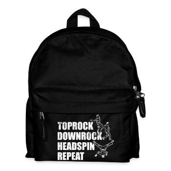Breakdance Techniken - Kinder Rucksack - Schwarz - Vorne