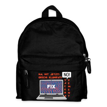 Kein Bild 🤬 Klumpat! Retro Computer Humor Design - Kinder Rucksack - Schwarz - Vorne