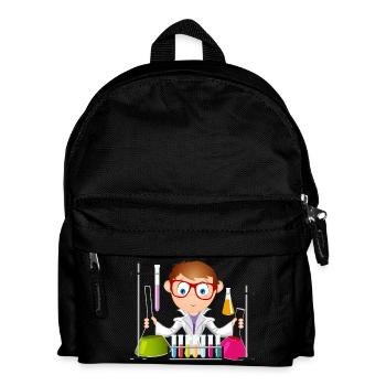 Ein junger Mann als Wissenschaftler im Labor - Kinder Rucksack - Schwarz - Vorne