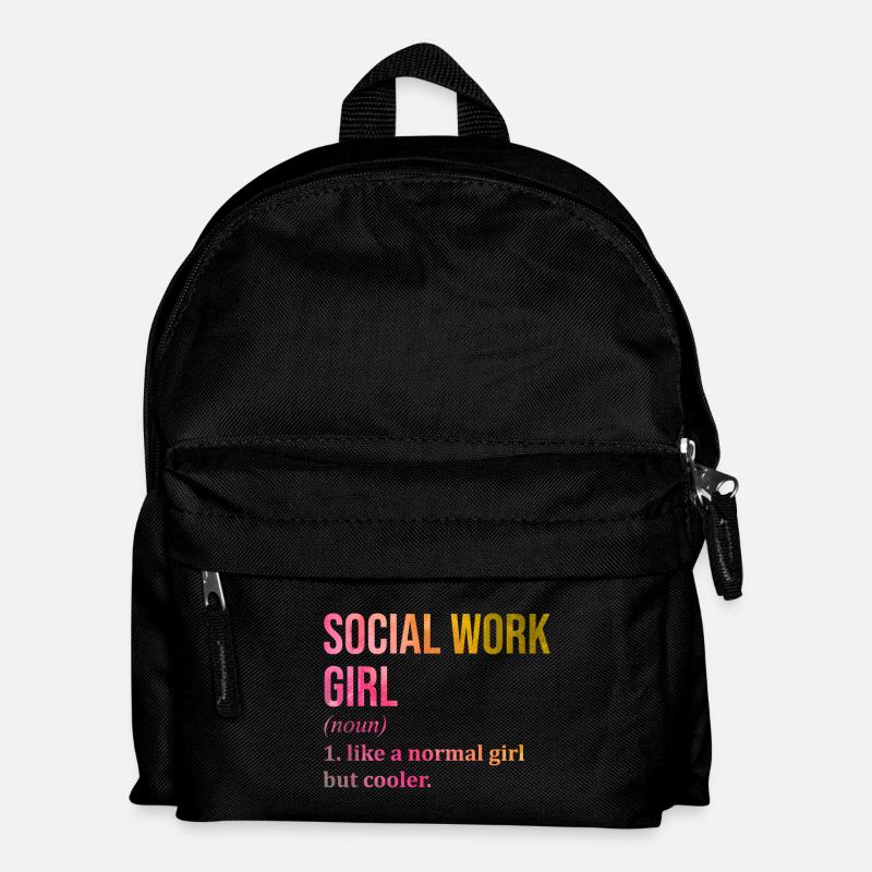 Sozialarbeit - Kinder Rucksack - Schwarz
