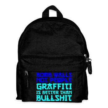 Frieden Graffiti - Kinder Rucksack - Schwarz - Vorne