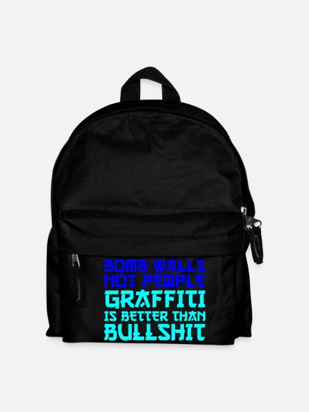 Peace Graffiti - Kids' Backpack - black