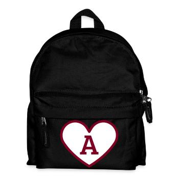 Letter to the heart sport trendy burgundy - gift idea - Kids' Backpack - black - Front