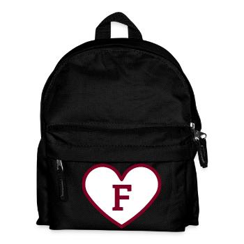 Lettre f cœur sport tendance bordeaux -idée cadeau - Sac à dos Enfant - noir - Devant