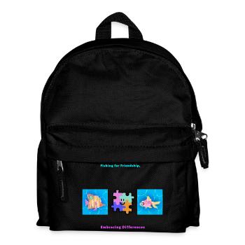 Fishing for Friendship Embracing Differences - Kids' Backpack - black - Front