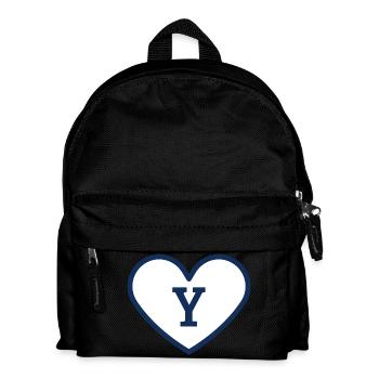 Lettre y cœur sport tendance bleu - idée cadeau - Sac à dos Enfant - noir - Devant