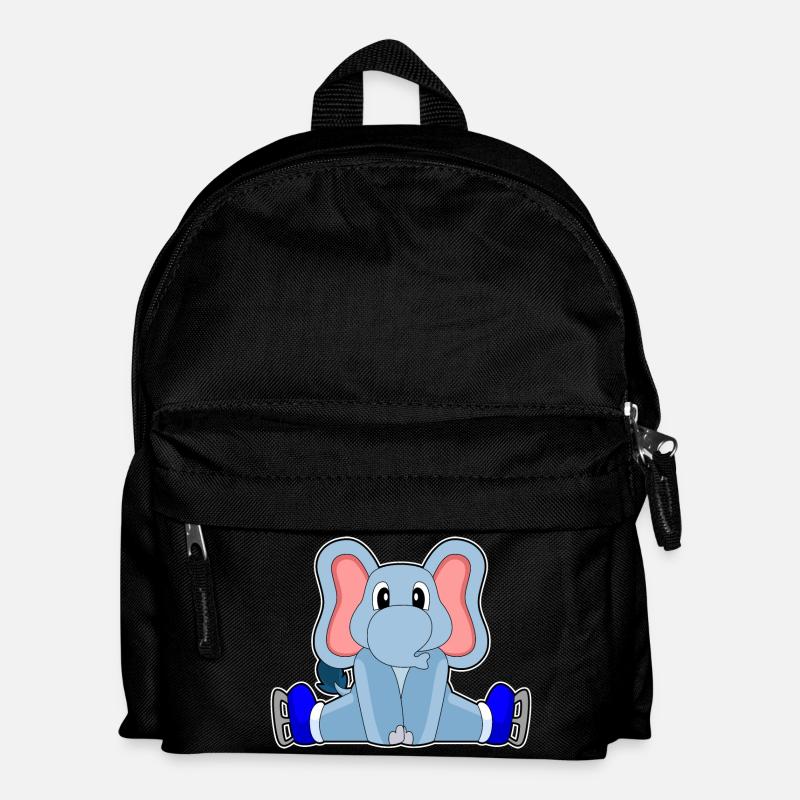 Elefant Eislaufen Schlittschuhe - Kinder Rucksack - Schwarz