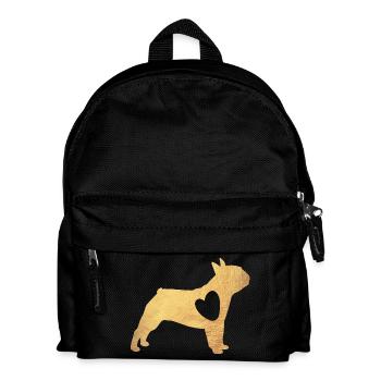 Pug Gold Dog Heart Pug Life Dog Love Fan Walk - Kids' Backpack - black - Front