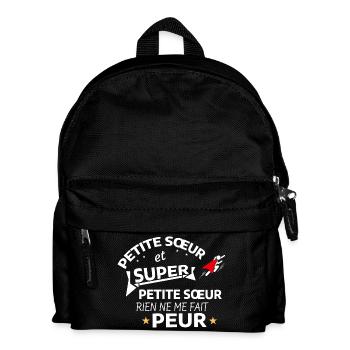 Sœur Super et Petite Sœur Courage - Sac à dos Enfant - noir - Devant