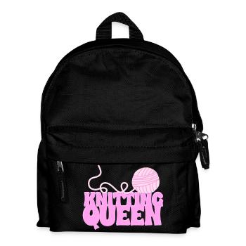 Die Königin des Strickens - Kinder Rucksack - Schwarz - Vorne