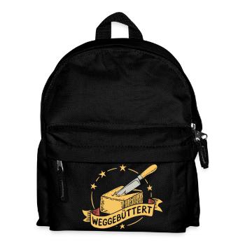 Funny buttered away - Kids' Backpack - black - Front