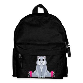 Hippopotamus Inline skating Inline skates - Kids' Backpack - black - Front