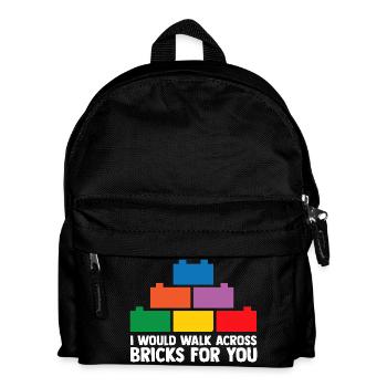 Ziegelbauer Ziegelbau Baumeister - Kinder Rucksack - Schwarz - Vorne