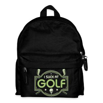 I Suck At Golf Golfer Amateur - Kinder Rucksack - Schwarz - Vorne