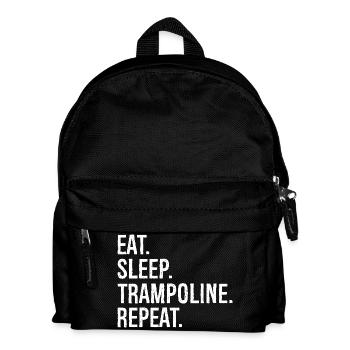 Eat Sleep Trampoline Repeat - Kids' Backpack - black - Front
