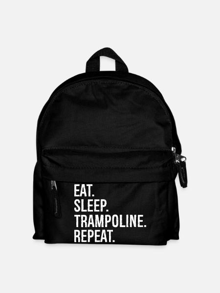 Eat Sleep Trampoline Repeat - Kids' Backpack - black