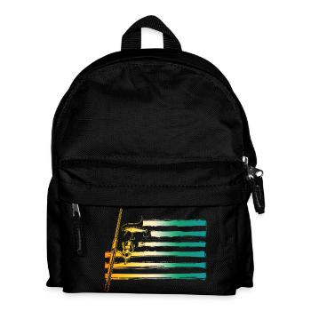 Angler Angeln - Kinder Rucksack - Schwarz - Vorne
