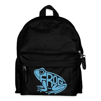 Playful Frog Typography - Kids' Backpack - black - Front