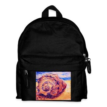 Muschel - Kinder Rucksack - Schwarz - Vorne