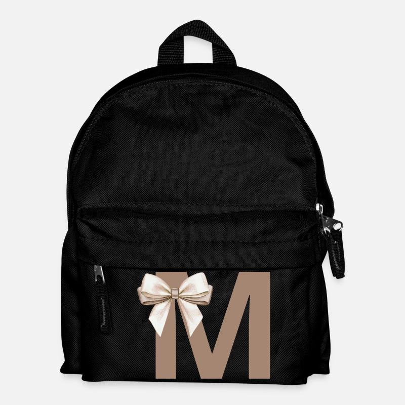 Buchstabe M Knoten - Kinder Rucksack - Schwarz