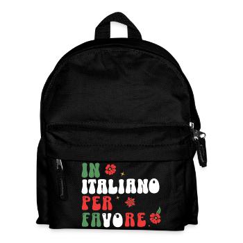 in italiano per favore - funny italian language  - Kids' Backpack - black - Front