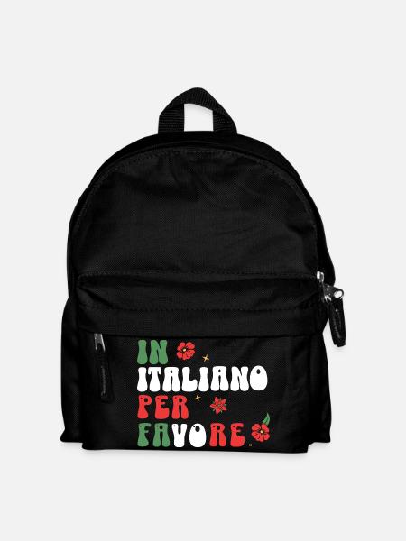 in italiano per favore - funny italian language - Kids' Backpack - black