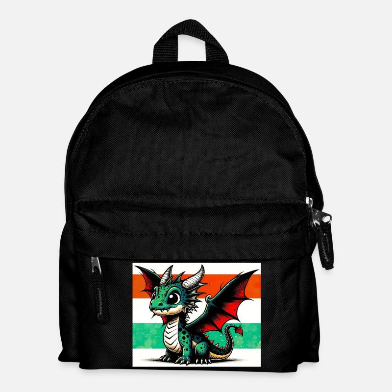 Drache - Kinder Rucksack - Schwarz