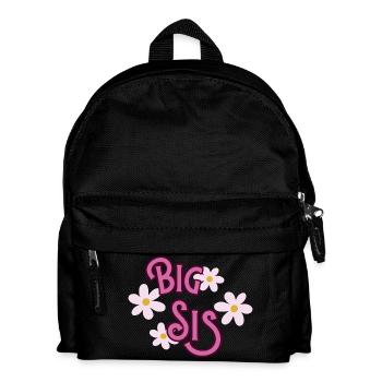 Big Sister – Geschwister Outfit - Kinder Rucksack - Schwarz - Vorne