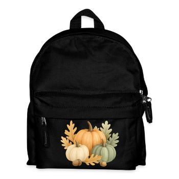 Pumpkins, oak leaves &amp; acorns - Kids' Backpack - black - Front