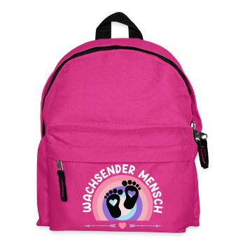Femme enceinte GRANDISSANT HUMAIN Drôle - Sac à dos Enfant - fuchsia - Devant
