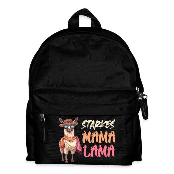 Werdende Mutter STARKES MAMA LAMA Lustiges - Kinder Rucksack - Schwarz - Vorne