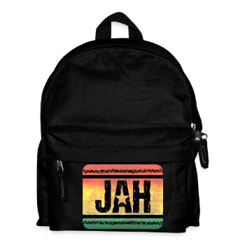 Jah Stern im Reggae Vintage-Stil - Kinder Rucksack - Schwarz - Vorne