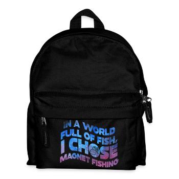Neodymium Magnet Fishing Magnetic Fisher - Kids' Backpack - black - Front