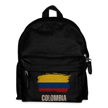 Vintage Colombia, Colombia flag - Kids' Backpack - black - Front
