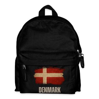 Vintage Dänemark, Dänemark Flagge - Kinder Rucksack - Schwarz - Vorne