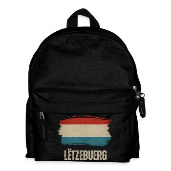 Flagge von Luxemburg, ich liebe Luxemburg - Kinder Rucksack - Schwarz - Vorne
