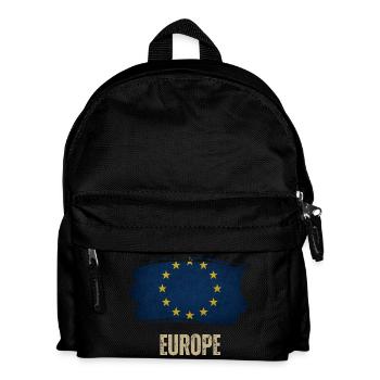 Drapeau grunge de l’Europe, j’aime l’Europe - Sac à dos Enfant - noir - Devant