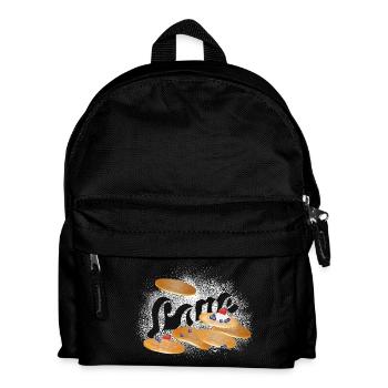 Golden brown pancakes with berries – sweet baking motif - Kids' Backpack - black - Front
